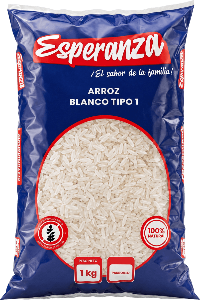 Empaque de Arroz Blanco Tipo 1 Esperanza de 1 kg